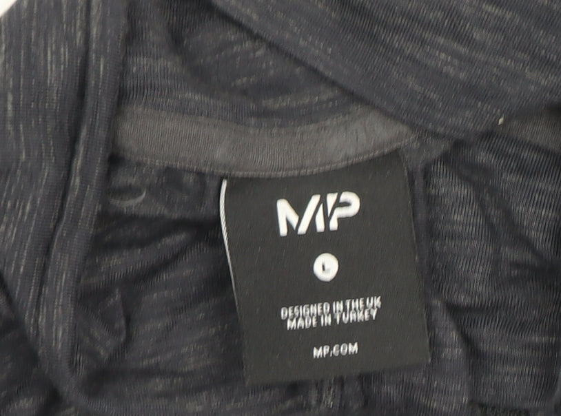 MP Men's Grey Long Sleeve 1/4 Zip Pullover L