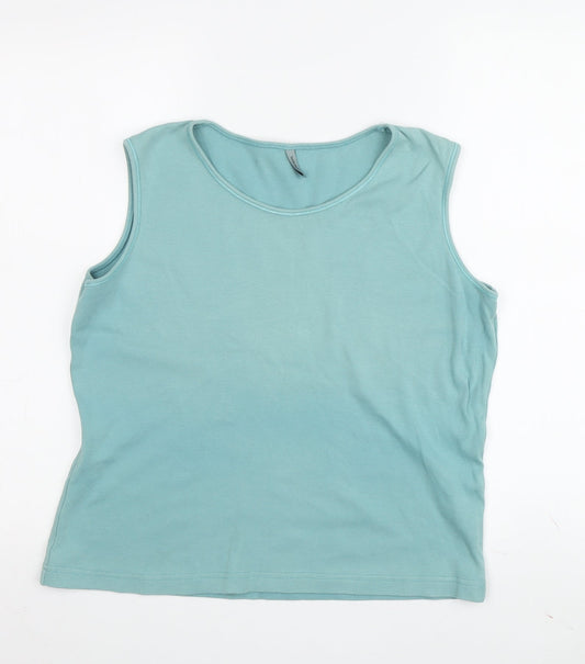 Hawkshead Women's Green Cotton Tank Top Size 14