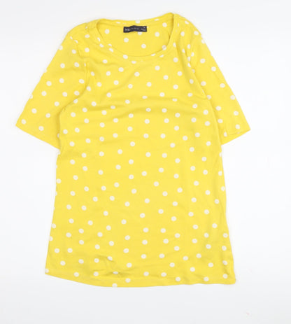 Womens UK Size 14 Marks and Spencer Yellow  T-Shirt