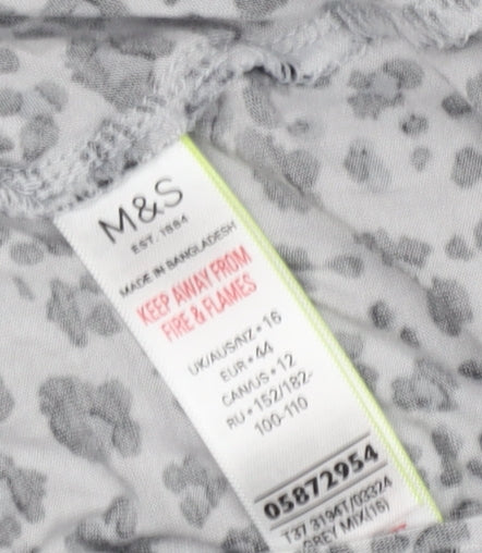 Womens UK Size 16 Marks and Spencer Grey Basic T-Shirt