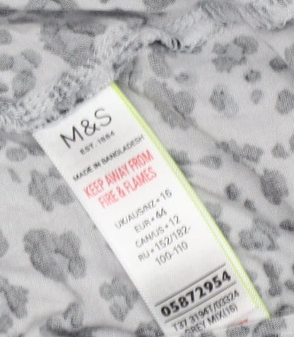 Womens UK Size 16 Marks and Spencer Grey Basic T-Shirt