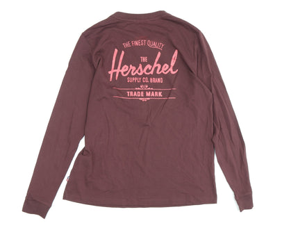 Herschel Men's Brown Long Sleeve T-Shirt M
