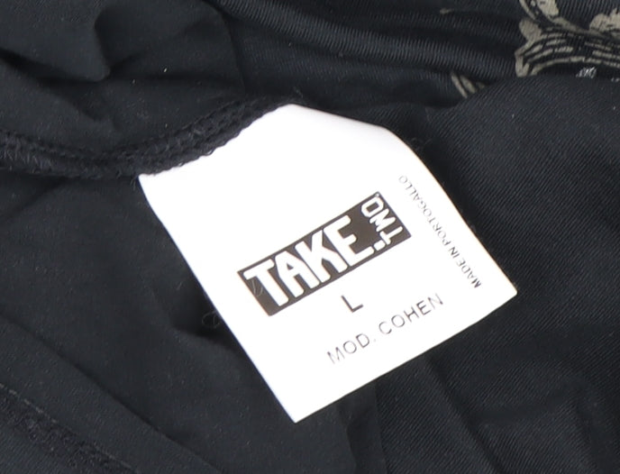 Take Two Unisex Black V-Neck T-Shirt L