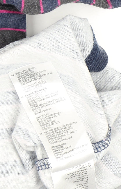 Womens UK Size 14 Maine New England Blue Basic T-Shirt