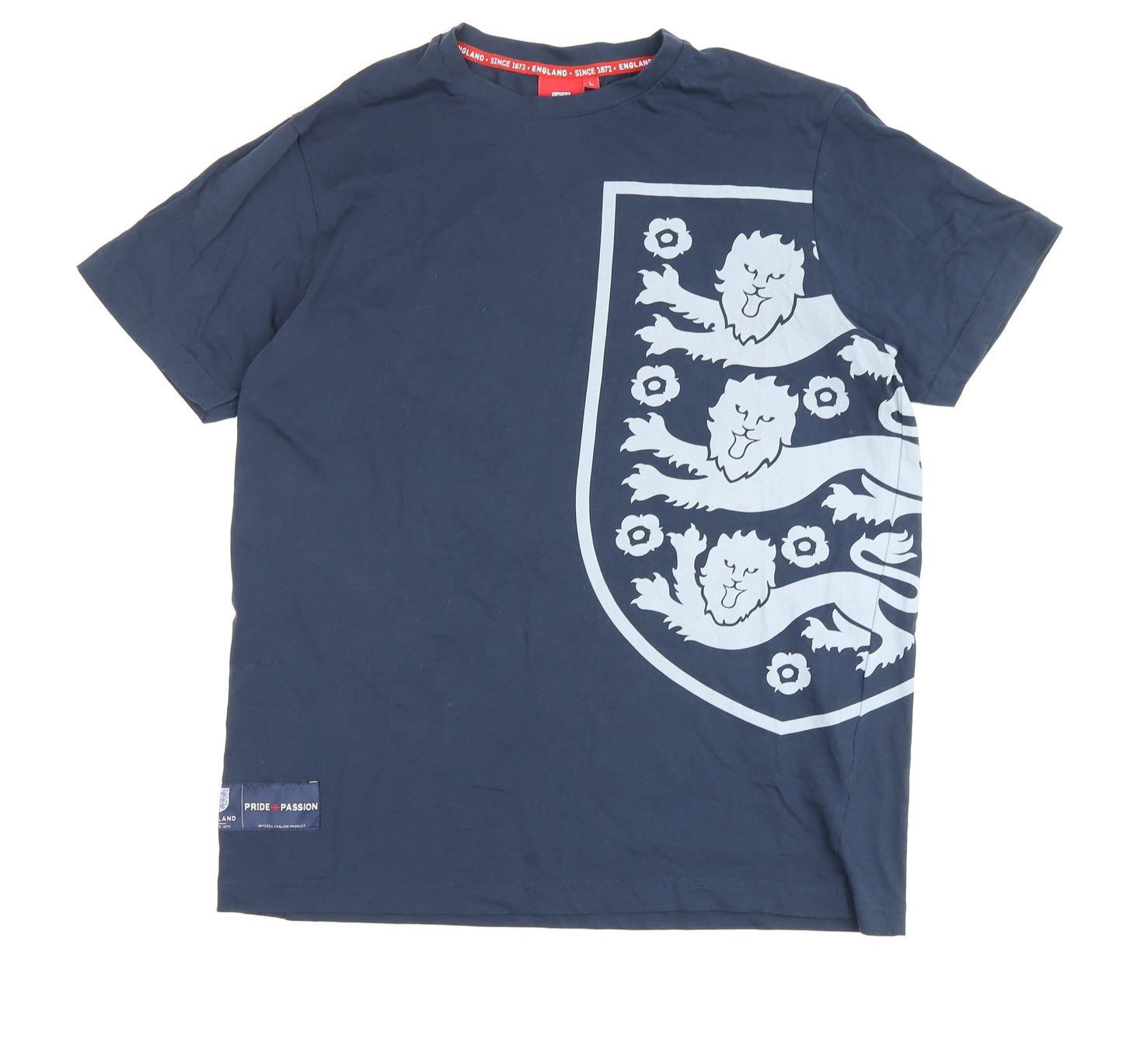 Mens UK Size L England Blue  T-Shirt