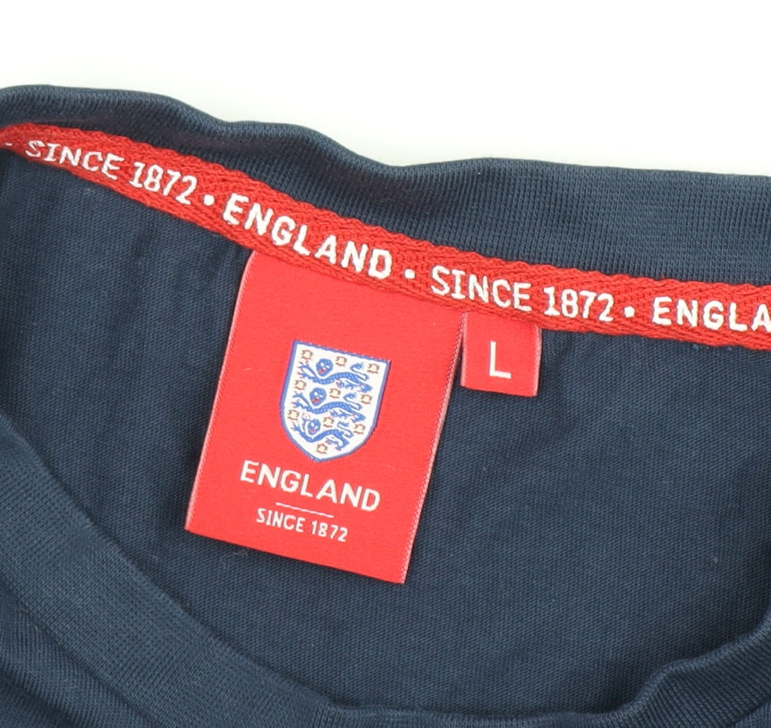 Mens UK Size L England Blue  T-Shirt