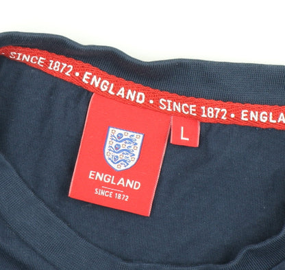Mens UK Size L England Blue  T-Shirt