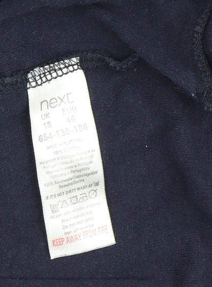 Womens UK Size 18 NEXT Blue Jersey T-Shirt