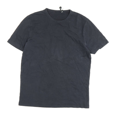 REISS Men's Black S Cotton Crew Neck T-Shirt