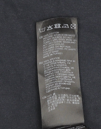 REISS Men's Black S Cotton Crew Neck T-Shirt