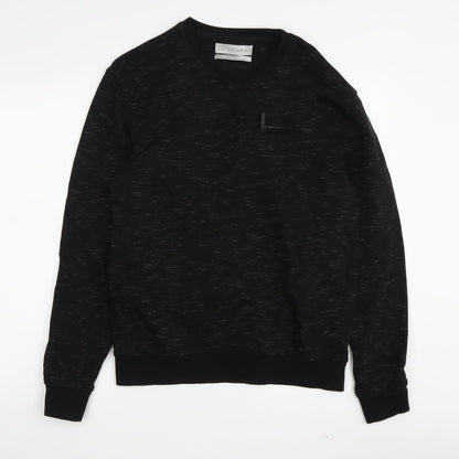 Zara Men's Black Pullover Sweatshirt M