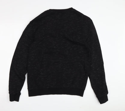 Zara Men's Black Pullover Sweatshirt M