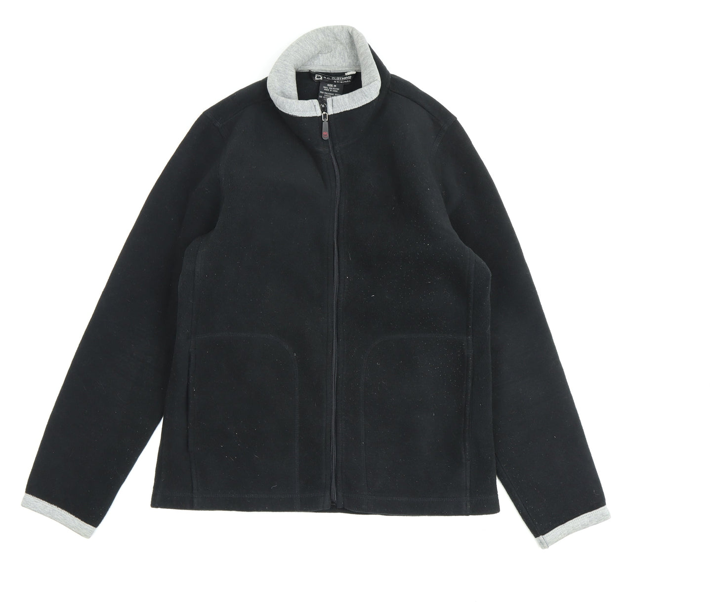B.C. Clothing Women's Black Fleece Mid-Length Jacket M