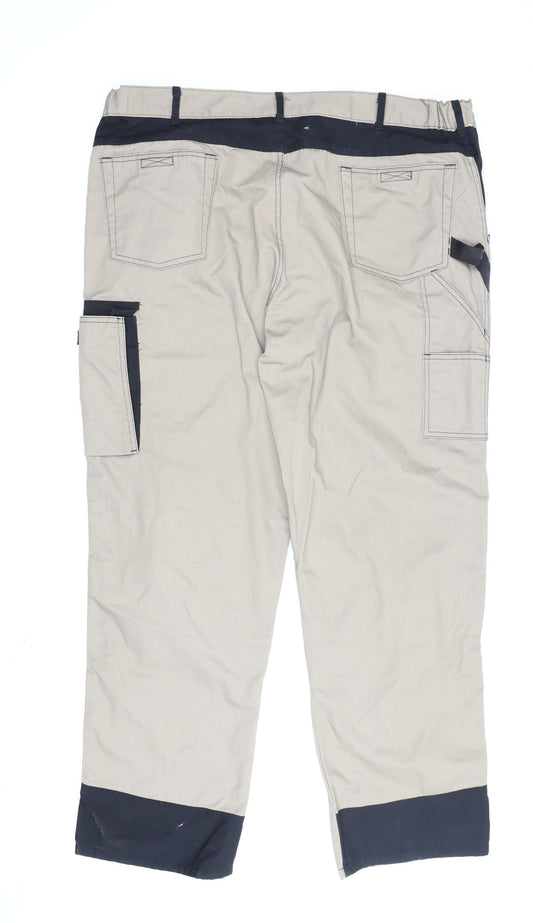 Portex Men's Beige Cargo Workwear Trousers Size 54
