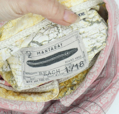 Mantaray Unisex Red Striped Cotton Button-Up Shirt 18