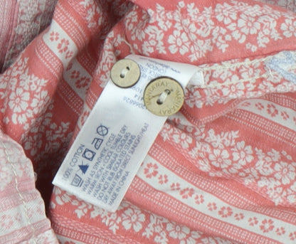 Mantaray Unisex Red Striped Cotton Button-Up Shirt 18