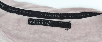 Crafted Women's Sleeveless Pink T-Shirt Size 14