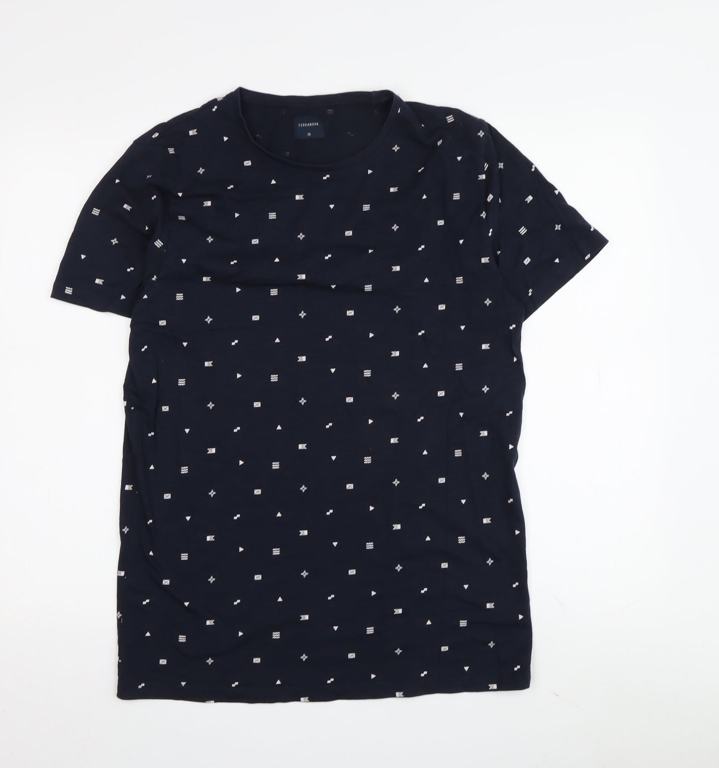 Unisex Adults UK Size M Terranova Blue Basic T-Shirt