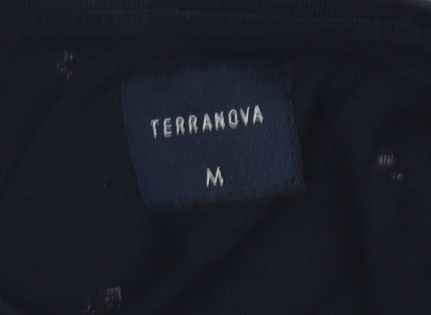 Unisex Adults UK Size M Terranova Blue Basic T-Shirt