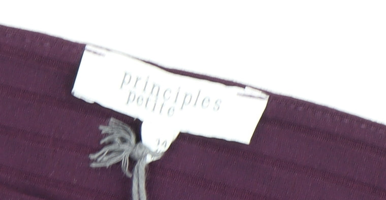 Womens UK Size 14 Principles Purple  T-Shirt