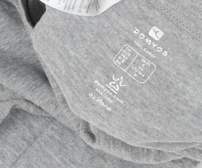 Domyos Men's Grey Cotton T-Shirt, Size S