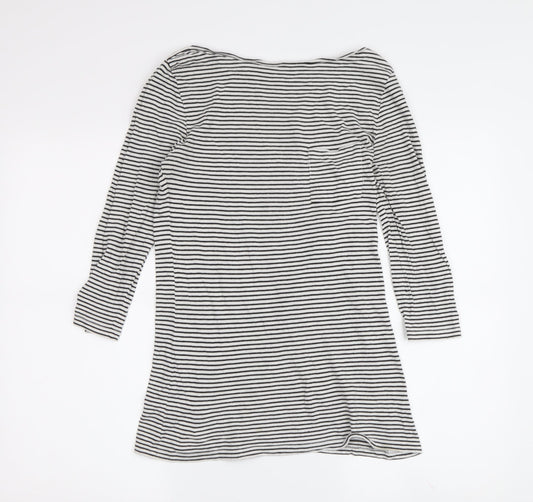 Gap Women's Striped 3/4 Sleeve T-Shirt in Black & White Size S