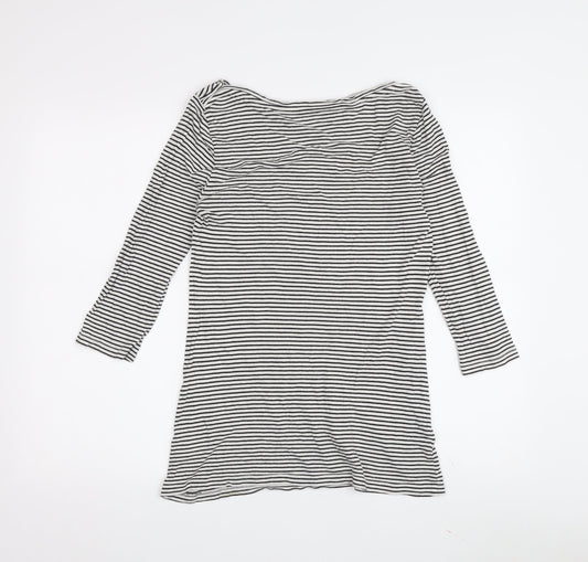 Gap Women's Striped 3/4 Sleeve T-Shirt in Black & White Size S