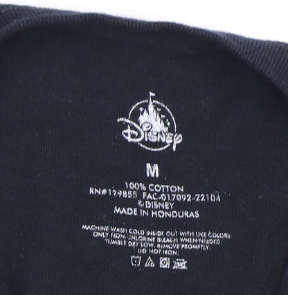 Mens UK Size M Disney Black  T-Shirt