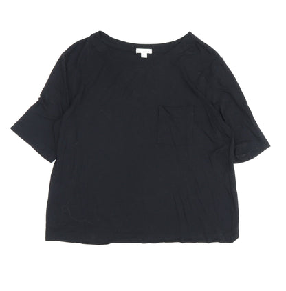 Womens UK Size XS Gap Black Basic T-Shirt