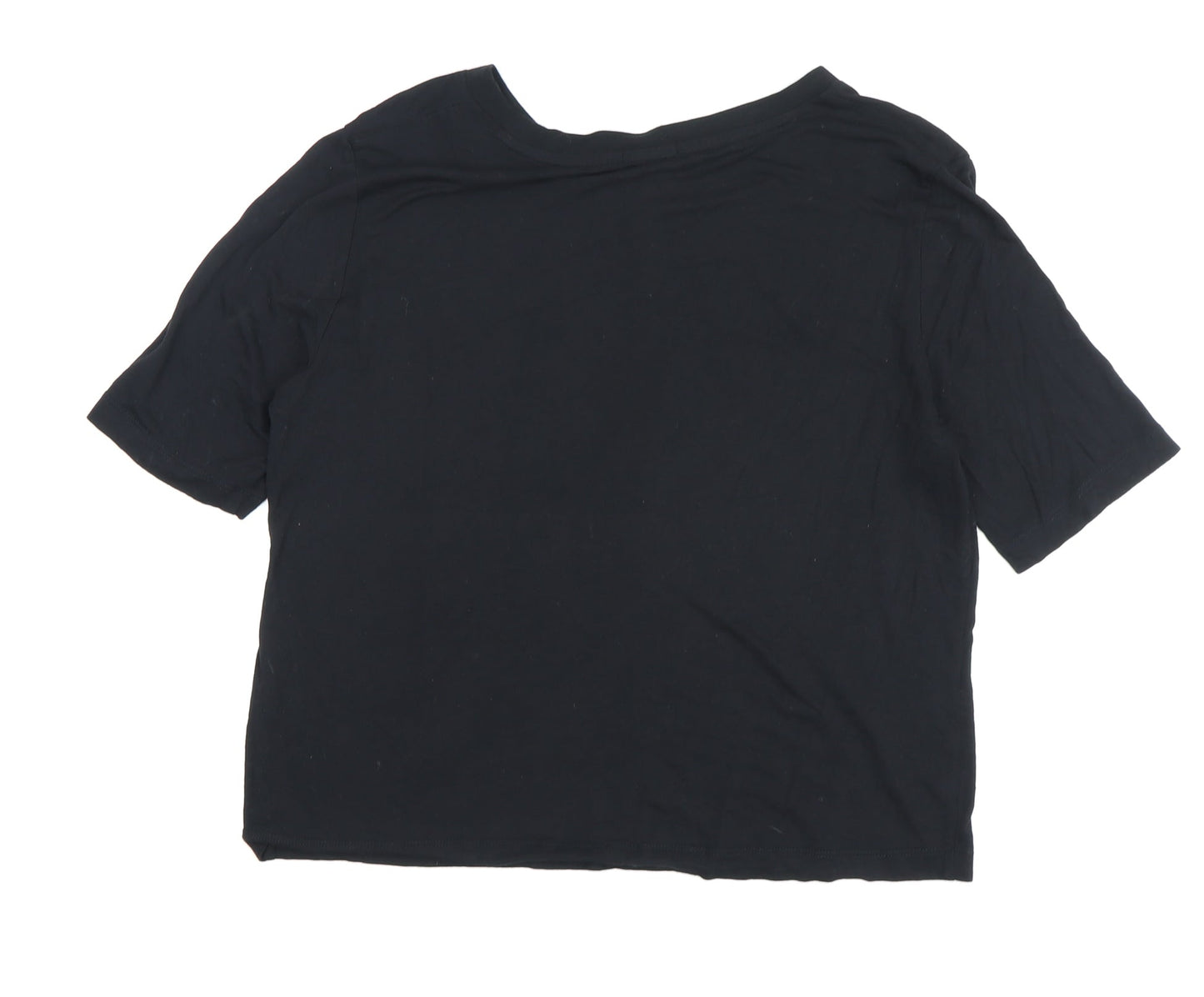 Womens UK Size XS Gap Black Basic T-Shirt