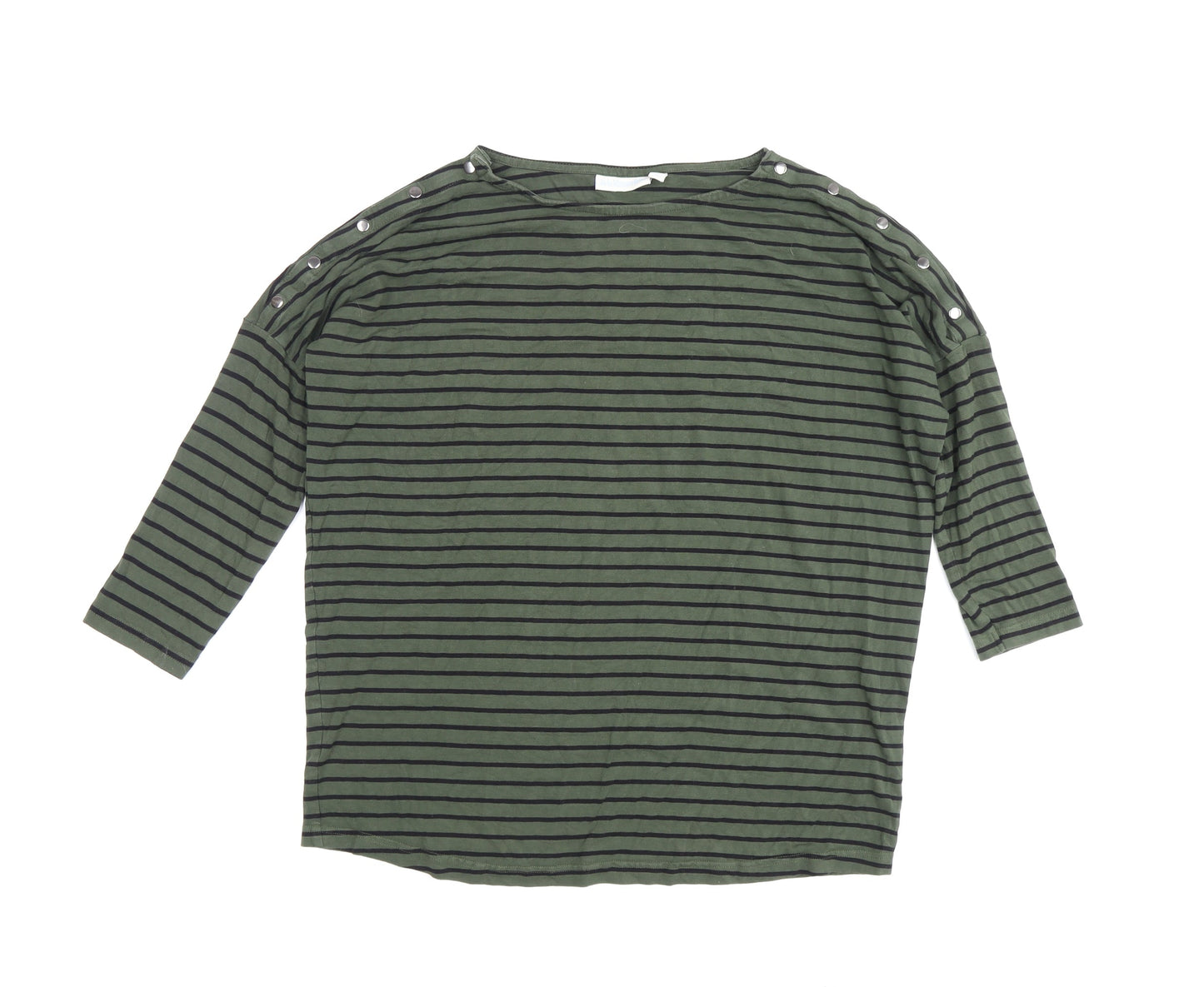 Womens UK Size M JoJo Maman Bébé Green Basic T-Shirt