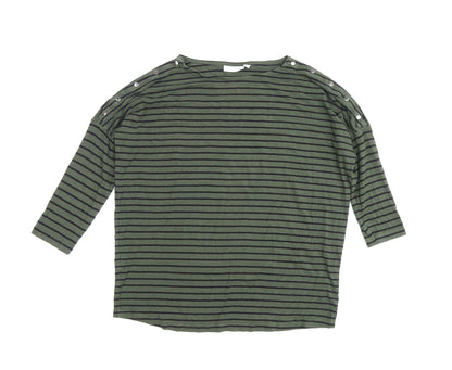 Womens UK Size M JoJo Maman Bébé Green Basic T-Shirt