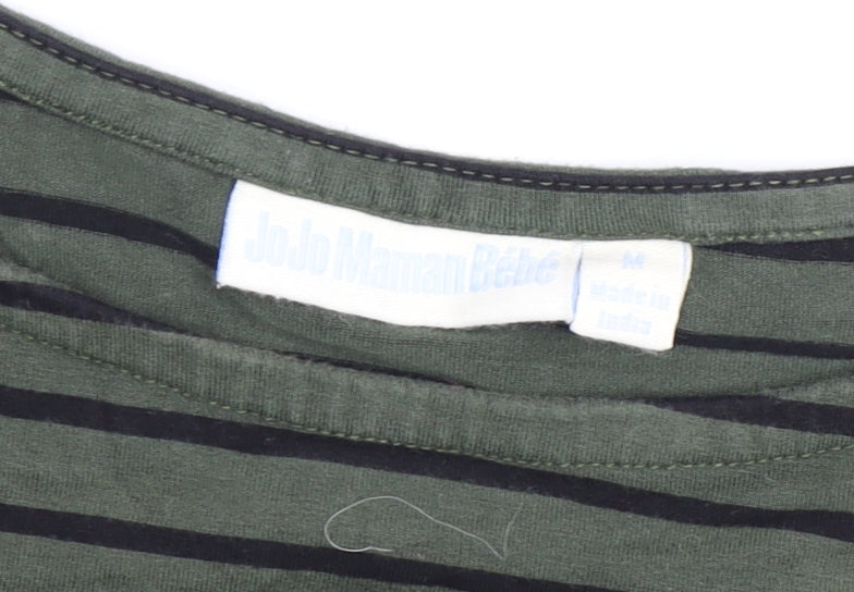 Womens UK Size M JoJo Maman Bébé Green Basic T-Shirt