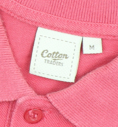 Cotton Traders Men's Pink Polo Shirt Medium