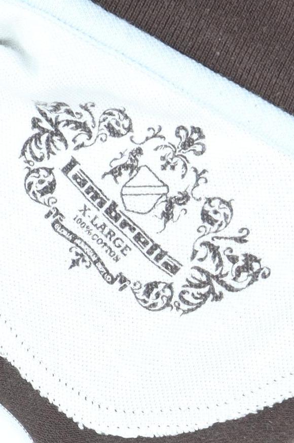 Lambretta Men's Brown Striped Collared Polo Shirt XL