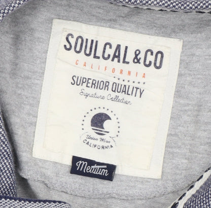 SoulCal & Co Men's Grey Polo Shirt Medium