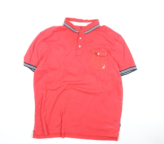 Nautica Men's Red Slim Fit Polo Shirt XXL