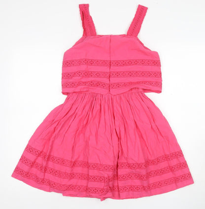 Marks and Spencer Girls Pink A-Line Knee Length Dress