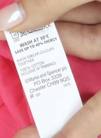 Marks and Spencer Girls Pink A-Line Knee Length Dress