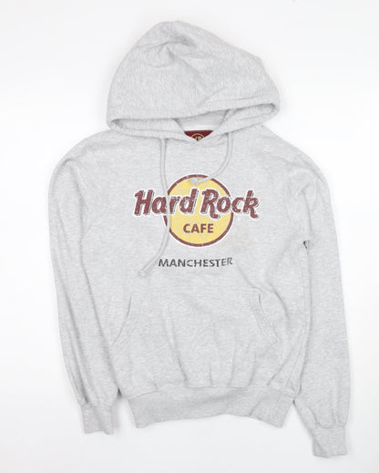 Unisex Adults UK Size S Hard Rock Cafe Grey Pullover Hoodie
