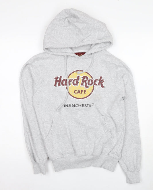 Unisex Adults UK Size S Hard Rock Cafe Grey Pullover Hoodie