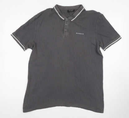 McKenzie Men's Grey Polo Shirt XL Short Sleeve Cotton