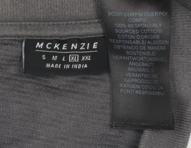 McKenzie Men's Grey Polo Shirt XL Short Sleeve Cotton