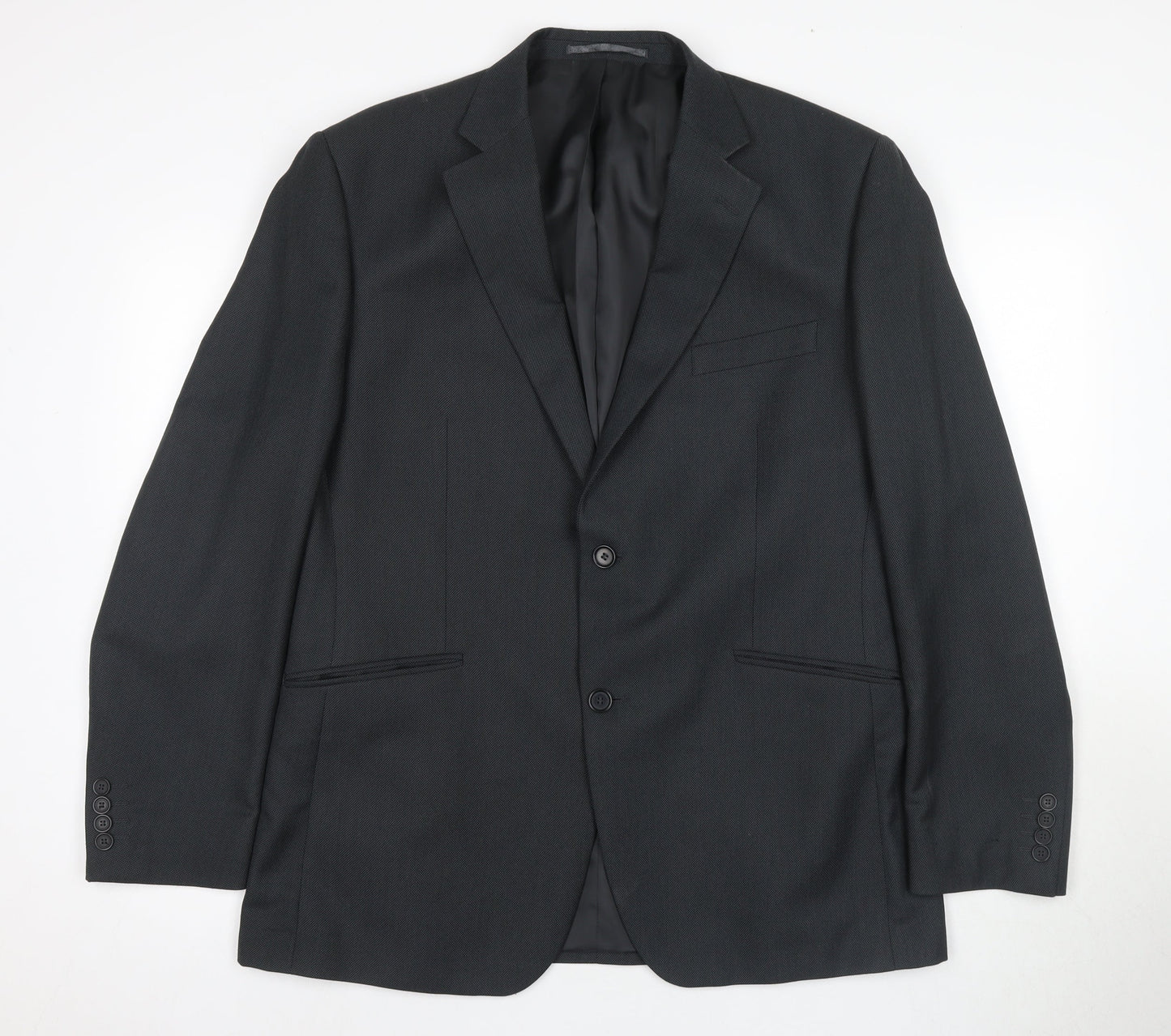 Mens UK Size 42 Dehavilland Regular Black Suit Jacket