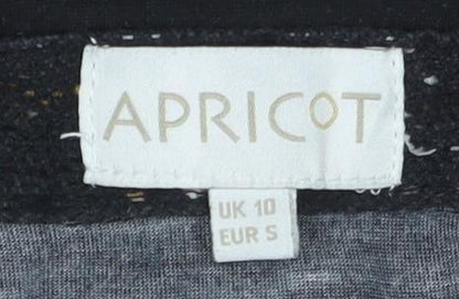 Womens UK Size S Apricot Black Basic Button-Up