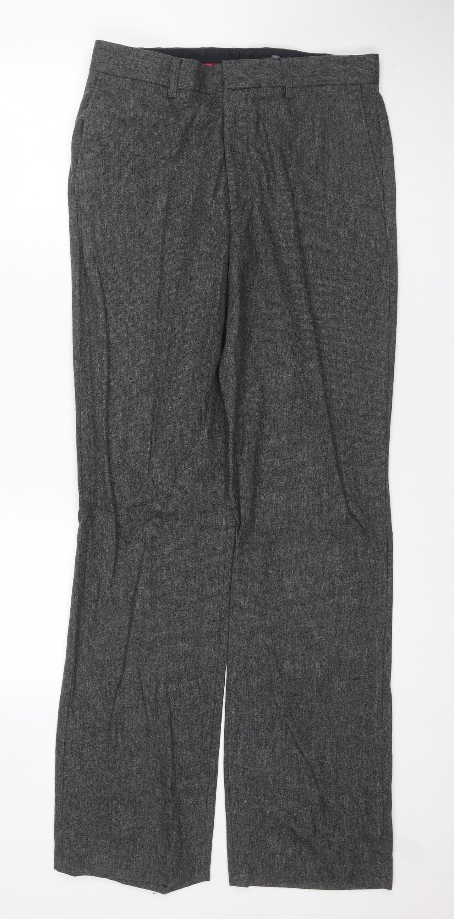Ted Baker Men's Grey Trousers 32L Straight Formal