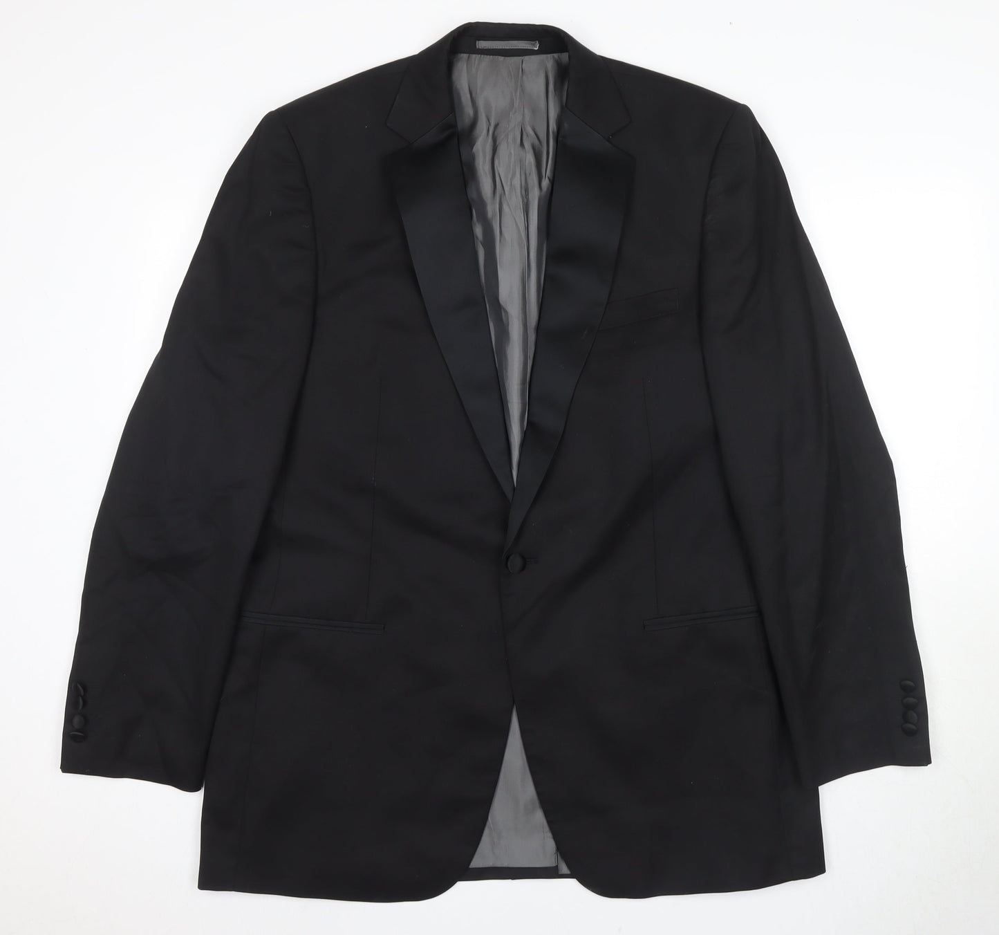 Mens UK Size 42 Pierre Cardin Regular Black Suit Tuxedo