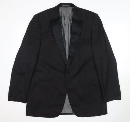 Mens UK Size 42 Pierre Cardin Regular Black Suit Tuxedo