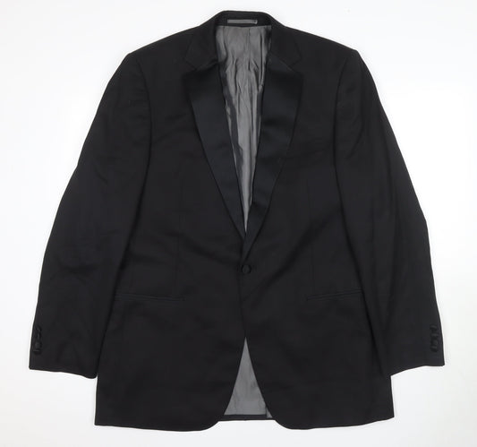 Mens UK Size 42 Pierre Cardin Regular Black Suit Tuxedo