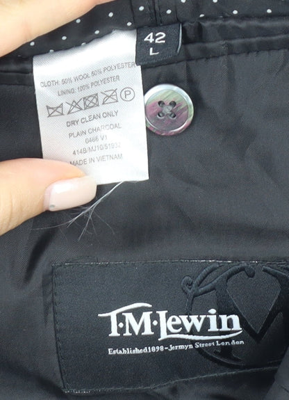 Mens UK Size 42 T.M.Lewin Regular Grey Suit Jacket